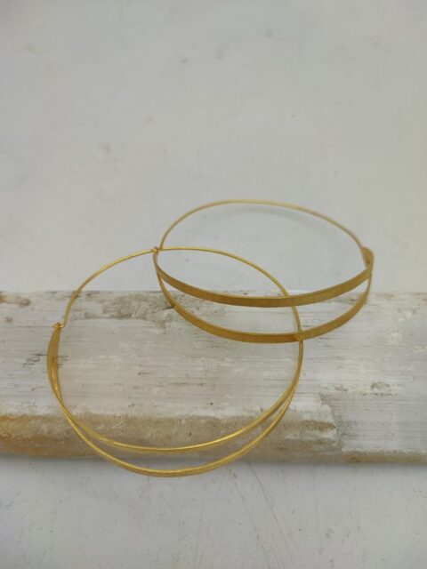 Gold plated Earrings duo large