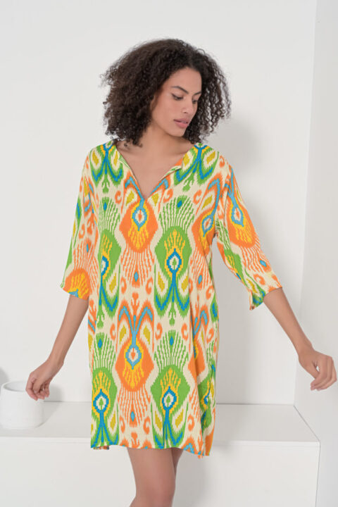 Titli Tunic Ikat orange