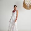 Syros wrap dress embroidery