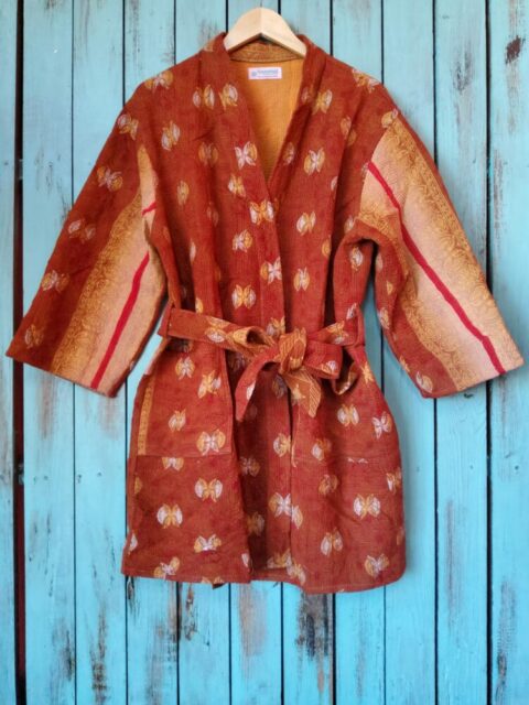 Repurposed Kantha Kimono red