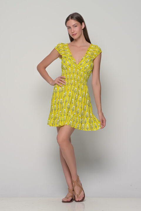 Malibu mini dress flowers