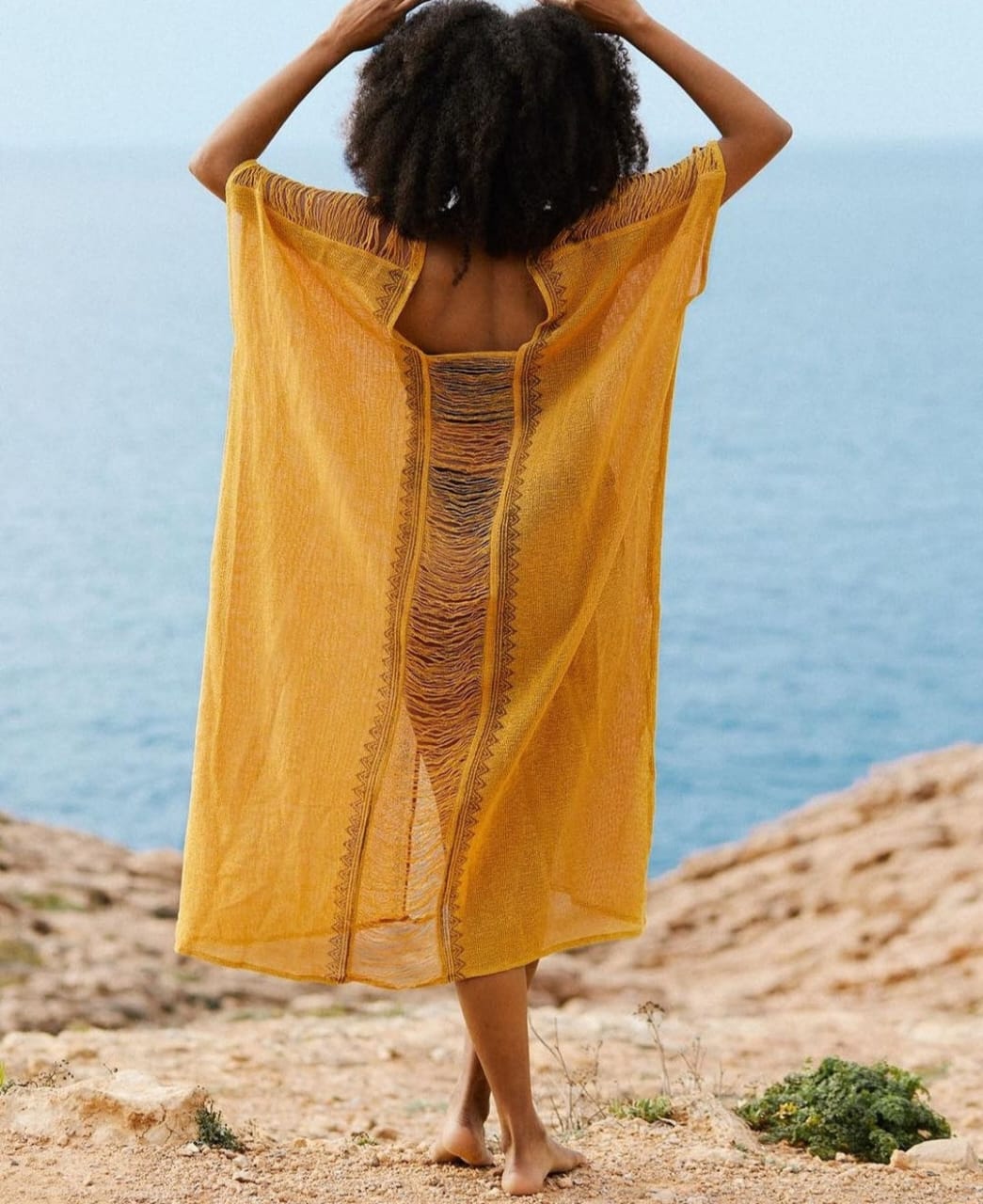 Bucla boho caftan yellow