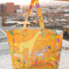 beach bag yellow zebra