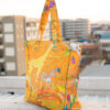 beach bag yellow zebra