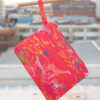 beach pouch red zebra