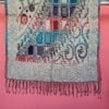 A very soft acrylic shawl with handmade embroidery