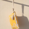woven clutch Mexico yellow