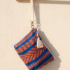 woven bag blue orange