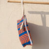 woven bag blue orange