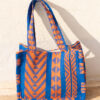 woven bag blue orange
