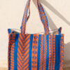 woven bag blue orange