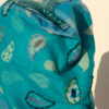 A very soft woolen shawl with handmade embroidery