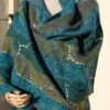 A very soft woolen shawl with handmade embroidery