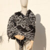 A very soft woolen shawl with handmade embroidery