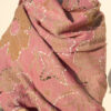 A very soft woolen shawl with handmade embroidery