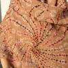 A very soft woolen shawl with handmade embroidery