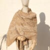 A very soft woolen shawl with handmade embroidery