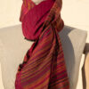 A very soft woolen shawl with stripes
