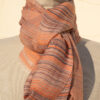 A very soft woolen shawl with stripes