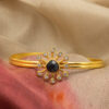 Handmade long gold plated earrings from India