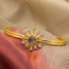 Handmade long gold plated earrings from India