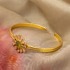 Handmade long gold plated earrings from India