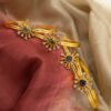 Handmade long gold plated earrings from India