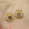 Handmade long gold plated earrings from India
