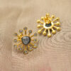 Handmade long gold plated earrings from India
