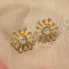 Handmade long gold plated earrings from India