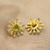 Handmade long gold plated earrings from India
