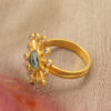 Handmade long gold plated earrings from India