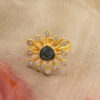 Handmade long gold plated earrings from India
