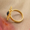 Handmade long gold plated earrings from India
