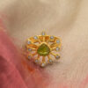 Handmade long gold plated earrings from India