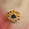 Handmade long gold plated earrings from India