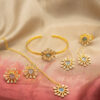 Handmade long gold plated earrings from India