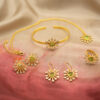 Handmade long gold plated earrings from India