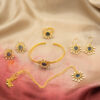 Handmade long gold plated earrings from India