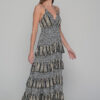 This boho-style long dress with fine print will keep your style impeccable and your mood uplifted.