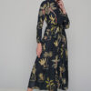 Feel free and totally cool in your soft feminine energy with the shirt button dress banana black.