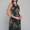 Made from 100% cotton fabric of high quality and crafted to perfection, this short flowy dress flatters the female figure thanks to its tighter fit on the top that accentuates the waistline.