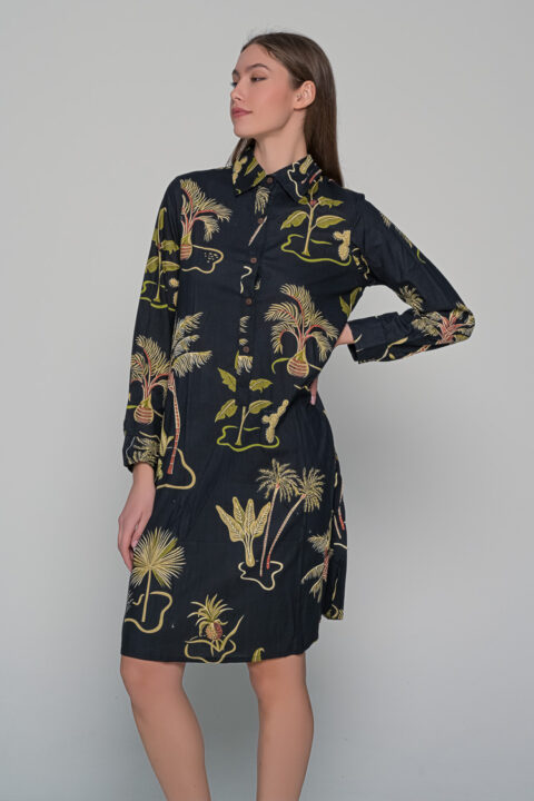 Feel free and totally cool in your soft feminine energy with the Amelia button dress.