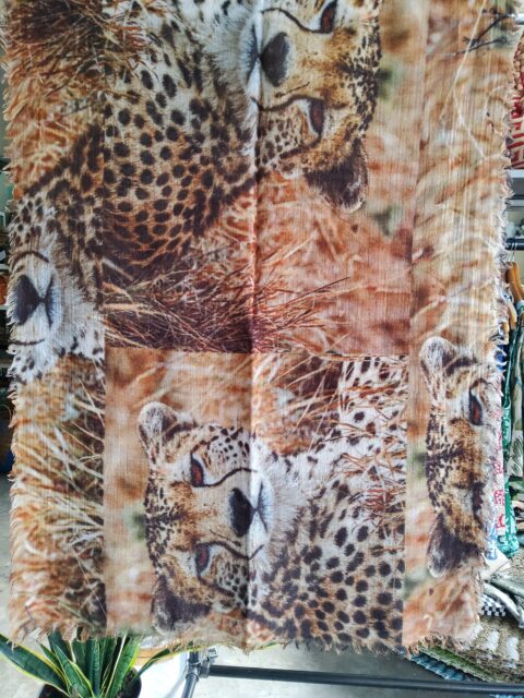 digital printed woolen shawl safari
