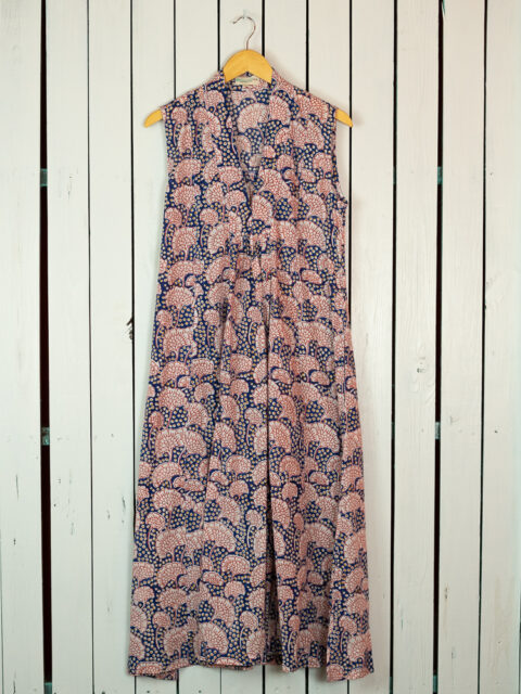 Miraculous Marsha Caftan Dress blue leaf