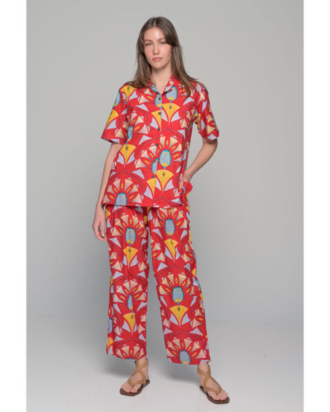 Long Amazon set cotton paloma red