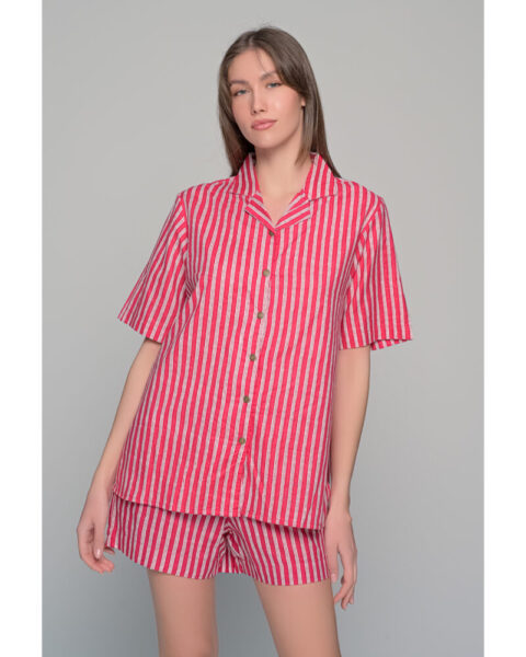 Amazon set cotton STRIPES pink