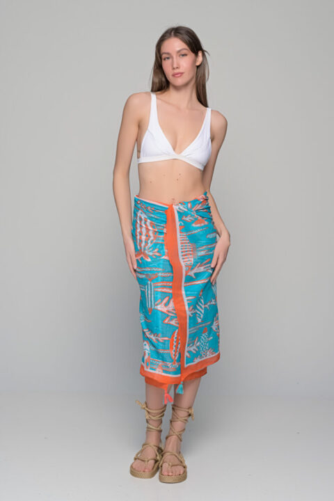 Sea life pareo turquoise