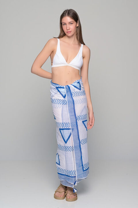 Blue triangle pareo