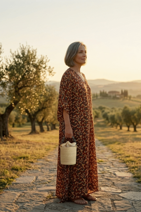 Καφτάνι κόκκινο μοντάλ